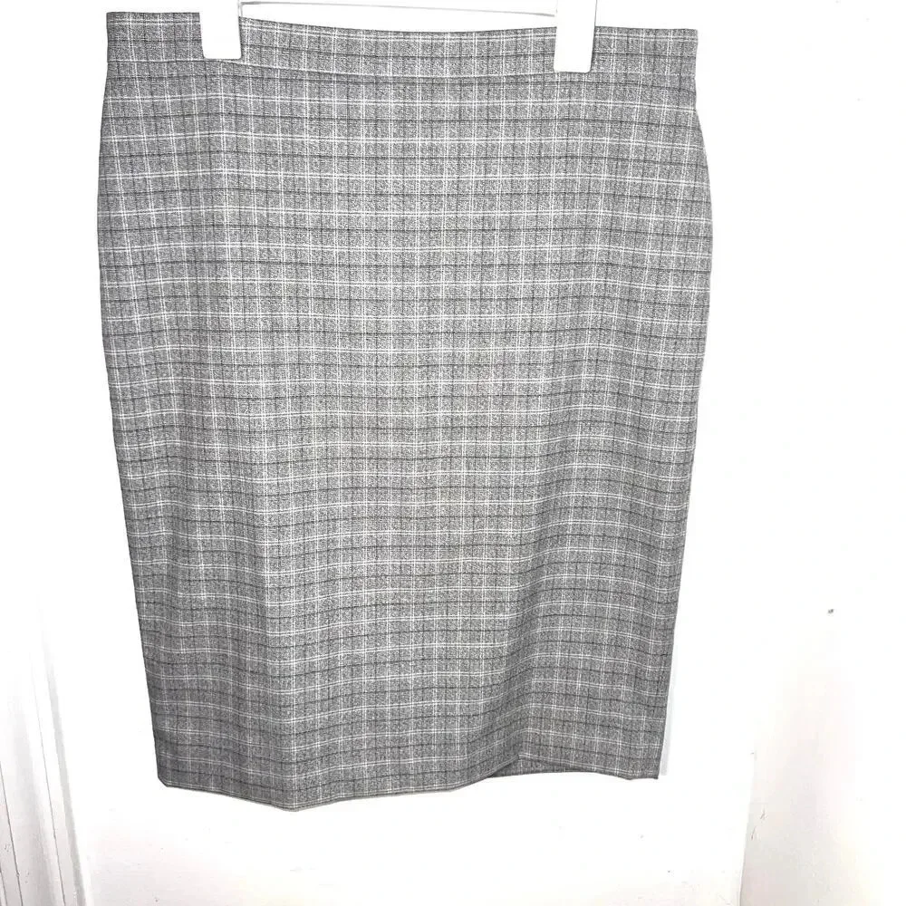 The Tall High Waist Seamed‎ Lined Career,Office  Pencil Skirt in Plaid